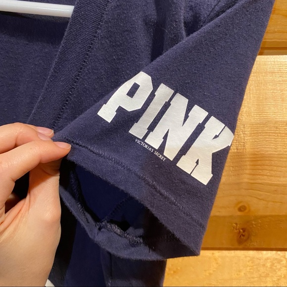 Navy Blue PINK brand Twins shirt. Size large - Picture 3 of 5